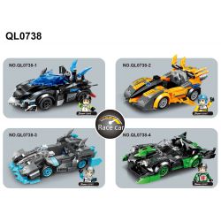 ZHEGAO QL0738 0738 non  FLYING SPUR RACING 4 MẪU XE bộ đồ chơi xếp lắp ráp ghép mô hình Racers Đua Tốc Độ 688 khối