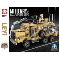 LE YI 81015 non  XE BỌC THÉP COUGAR 6X6 bộ đồ chơi xếp lắp ráp ghép mô hình Military Army Quân Sự Bộ Đội 620 khối