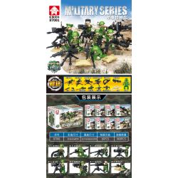 LE YI 87001 non  LỰC LƯỢNG ĐẶC NHIỆM QUÂN SỰ 8 MÔ HÌNH bộ đồ chơi xếp lắp ráp ghép mô hình Military Army Quân Sự Bộ Đội