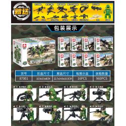 LE YI 87001 non  LỰC LƯỢNG ĐẶC NHIỆM QUÂN SỰ 8 MÔ HÌNH bộ đồ chơi xếp lắp ráp ghép mô hình Military Army Quân Sự Bộ Đội