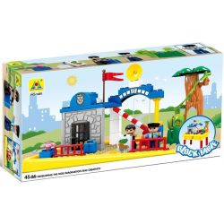 HYSTOYS HONGYUANSHENG AOLEDUOTOYS HG-1485 1485 HG1485 Xếp hình kiểu    Police Station Trại Giam Của Cảnh Sát Có Bàn Hộp 45 khối
