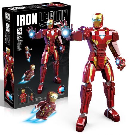 RENZAIMA 789 non  NGƯỜI SẮT MK50 bộ đồ chơi xếp lắp ráp ghép mô hình Marvel Super Heroes IRON LEGION MARK 50 Siêu Anh Hùng Marvel 446 khối