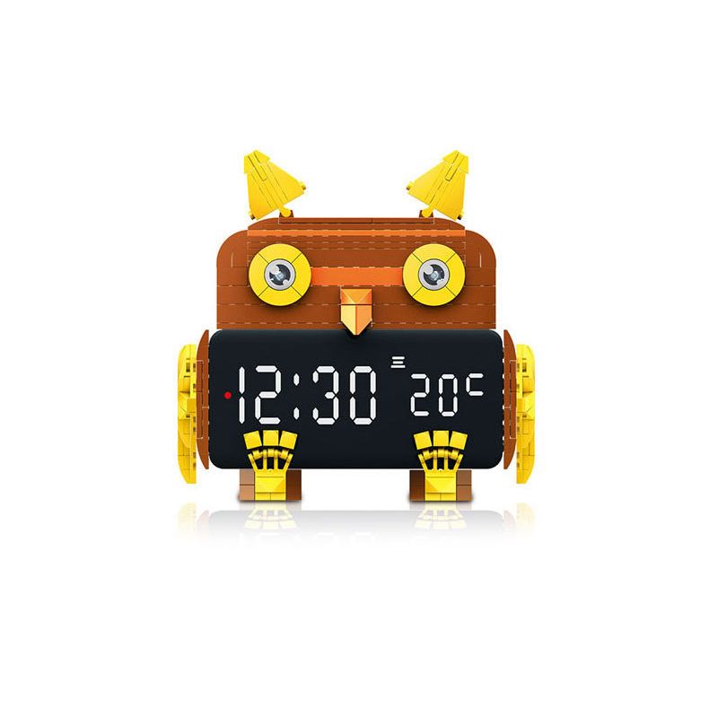 ACCUMULATE CULTURE J602 non  ĐỒNG HỒ BÁO THỨC THÔNG MINH VIBRANT OWL bộ đồ chơi xếp lắp ráp ghép mô hình Gear SMART ALARM CLOCK Đồ Lắp Ghép