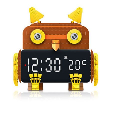 ACCUMULATE CULTURE J602 non  ĐỒNG HỒ BÁO THỨC THÔNG MINH VIBRANT OWL bộ đồ chơi xếp lắp ráp ghép mô hình Gear SMART ALARM CLOCK Đồ Lắp Ghép