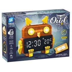 ACCUMULATE CULTURE J602 non  ĐỒNG HỒ BÁO THỨC THÔNG MINH VIBRANT OWL bộ đồ chơi xếp lắp ráp ghép mô hình Gear SMART ALARM CLOCK Đồ Lắp Ghép