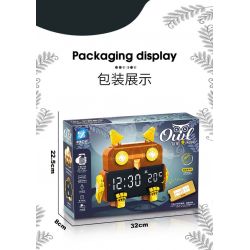 ACCUMULATE CULTURE J602 non  ĐỒNG HỒ BÁO THỨC THÔNG MINH VIBRANT OWL bộ đồ chơi xếp lắp ráp ghép mô hình Gear SMART ALARM CLOCK Đồ Lắp Ghép