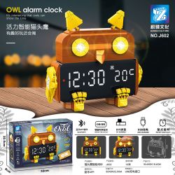 ACCUMULATE CULTURE J602 non  ĐỒNG HỒ BÁO THỨC THÔNG MINH VIBRANT OWL bộ đồ chơi xếp lắp ráp ghép mô hình Gear SMART ALARM CLOCK Đồ Lắp Ghép