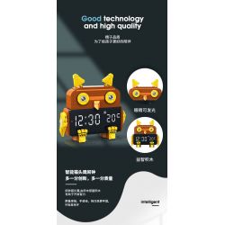 ACCUMULATE CULTURE J602 non  ĐỒNG HỒ BÁO THỨC THÔNG MINH VIBRANT OWL bộ đồ chơi xếp lắp ráp ghép mô hình Gear SMART ALARM CLOCK Đồ Lắp Ghép