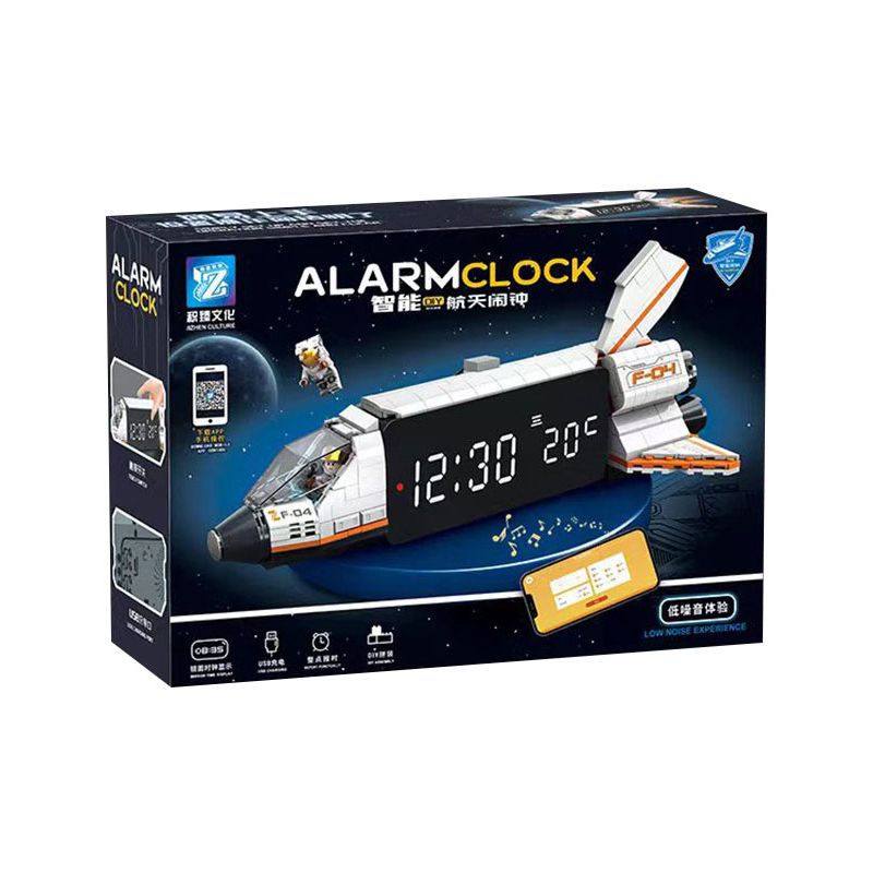 ACCUMULATE CULTURE J601 non  ĐỒNG HỒ BÁO THỨC THÔNG MINH TÀU CON THOI bộ đồ chơi xếp lắp ráp ghép mô hình Gear SMART ALARM CLOCK Đồ Lắp Ghép
