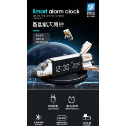 ACCUMULATE CULTURE J601 non  ĐỒNG HỒ BÁO THỨC THÔNG MINH TÀU CON THOI bộ đồ chơi xếp lắp ráp ghép mô hình Gear SMART ALARM CLOCK Đồ Lắp Ghép
