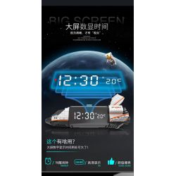 ACCUMULATE CULTURE J601 non  ĐỒNG HỒ BÁO THỨC THÔNG MINH TÀU CON THOI bộ đồ chơi xếp lắp ráp ghép mô hình Gear SMART ALARM CLOCK Đồ Lắp Ghép