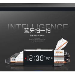 ACCUMULATE CULTURE J601 non  ĐỒNG HỒ BÁO THỨC THÔNG MINH TÀU CON THOI bộ đồ chơi xếp lắp ráp ghép mô hình Gear SMART ALARM CLOCK Đồ Lắp Ghép