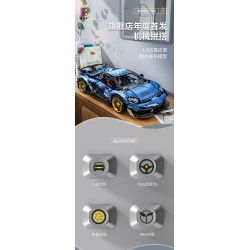 SHARP MODEL JIMU LIANGPIN 10520 non  MANNIU SVJ tỷ lệ 1:8 bộ đồ chơi xếp lắp ráp ghép mô hình 3811 khối