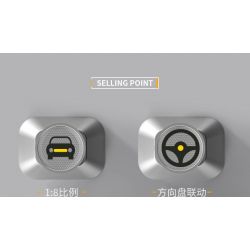 SHARP MODEL JIMU LIANGPIN 10520 non  MANNIU SVJ tỷ lệ 1:8 bộ đồ chơi xếp lắp ráp ghép mô hình 3811 khối