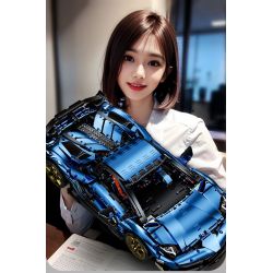 SHARP MODEL JIMU LIANGPIN 10520 non  MANNIU SVJ tỷ lệ 1:8 bộ đồ chơi xếp lắp ráp ghép mô hình 3811 khối