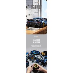 SHARP MODEL JIMU LIANGPIN 10520 non  MANNIU SVJ tỷ lệ 1:8 bộ đồ chơi xếp lắp ráp ghép mô hình 3811 khối