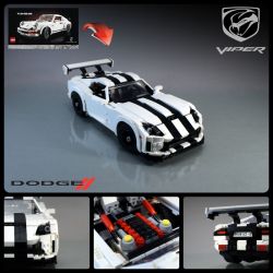 MouldKing 10046 Mould King 10046 REBRICKABLE MOC-120125 120125 MOC120125 non  XE THỂ THAO DODGE VIPER (10295 BỘ) tỷ lệ 1:13 bộ đồ chơi xếp lắp ráp ghép mô hình Model Team Mô Hình Hiện Đại 1236 khối