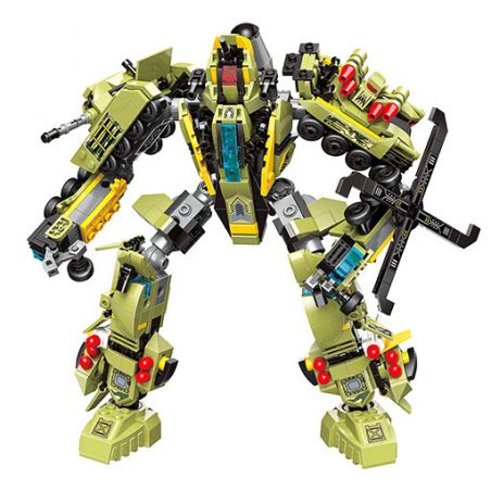 QMAN ENLIGHTEN KEEPPLEY 41108 non  BỘ SIÊU PHẨM BEACON WARRIOR 6 COMBO bộ đồ chơi xếp lắp ráp ghép mô hình Transformers Robot Đại Chiến Người Máy Biến Hình 741 khối