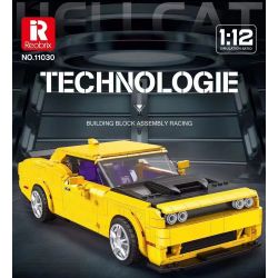 REOBRIX 11030 non  DODGE CHALLENGER SRT HELLCAT tỷ lệ 1:12 bộ đồ chơi xếp lắp ráp ghép mô hình Model Team DODGE HELLCAT Mô Hình Hiện Đại 1740 khối