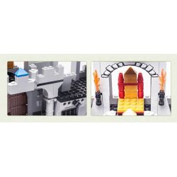 QMAN ENLIGHTEN KEEPPLEY 1023 non  BAO VÂY LÂU ĐÀI NHÀ VUA bộ đồ chơi xếp lắp ráp ghép mô hình Medieval Castle LION CASTLE Chiến Tranh Trung Cổ 1393 khối