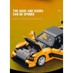 REOBRIX 11029 non  MAZDA RX-7 tỷ lệ 1:12 bộ đồ chơi xếp lắp ráp ghép mô hình Model Team Mô Hình Hiện Đại 1482 khối