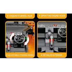 REOBRIX 11029 non  MAZDA RX-7 tỷ lệ 1:12 bộ đồ chơi xếp lắp ráp ghép mô hình Model Team Mô Hình Hiện Đại 1482 khối