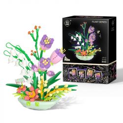 WELEMAGINATION 2115 non  XUÂN THƠM bộ đồ chơi xếp lắp ráp ghép mô hình Flowers TULIPA Hoa 632 khối