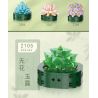 WELEMAGINATION 2114 non  HỘP TRƯNG BÀY CHẬU CÂY MỌNG NƯỚC KẾT HỢP TÁM TRONG MỘT bộ đồ chơi xếp lắp ráp ghép mô hình Flowers POTTED GARDEN Hoa 1257 khối