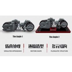 JIESTAR 58051 non  ĐUA XE NHỰA ĐƯỜNG BATBIKE bộ đồ chơi xếp lắp ráp ghép mô hình BATCYCLE 224 khối