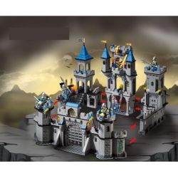 QMAN ENLIGHTEN KEEPPLEY 1023 non  BAO VÂY LÂU ĐÀI NHÀ VUA bộ đồ chơi xếp lắp ráp ghép mô hình Medieval Castle LION CASTLE Chiến Tranh Trung Cổ 1393 khối