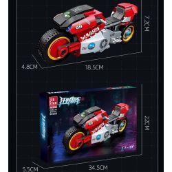 JIESTAR 58050 non  ĐUA XE NHỰA ĐƯỜNG KUSANAGI BLADE CT-3X bộ đồ chơi xếp lắp ráp ghép mô hình Movie & Game Phim Và Trò Chơi 241 khối