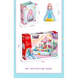 GUDI 30007 non  CÔNG CHÚA TÌNH YÊU CUỐN SÁCH KHU VƯỜN NHỎ bộ đồ chơi xếp lắp ráp ghép mô hình Girl PRINCESS CANDY Con Gái 269 khối