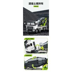 SEMBO 705110 non  ZOOMLION XE TRỘN BÊ TÔNG bộ đồ chơi xếp lắp ráp ghép mô hình City Thành Phố 470 khối