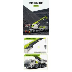 SEMBO 705108 non  ZOOMLION CẦN CẨU MỌI ĐỊA HÌNH bộ đồ chơi xếp lắp ráp ghép mô hình City Thành Phố 351 khối