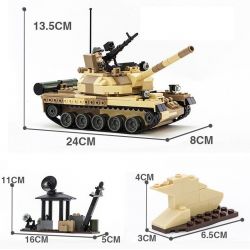 GUDI 600019A non  XE TĂNG T-62 CỦA LIÊN XÔ bộ đồ chơi xếp lắp ráp ghép mô hình Military Army T-62 TANK Quân Sự Bộ Đội 372 khối