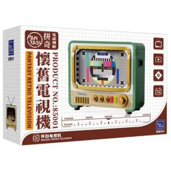 PANTASY 85001 non  TRUYỀN HÌNH HOÀI NIỆM bộ đồ chơi xếp lắp ráp ghép mô hình Creator RETRO TELEVISION Sáng Tạo 800 khối