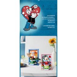 PANTASY 86404 non  BỨC TRANH BA CHIỀU CỦA POPEYE OLIVIA bộ đồ chơi xếp lắp ráp ghép mô hình Movie & Game Phim Và Trò Chơi