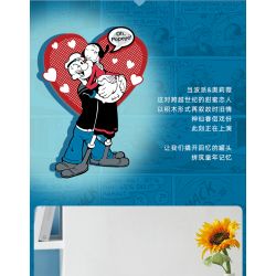 PANTASY 86404 non  BỨC TRANH BA CHIỀU CỦA POPEYE OLIVIA bộ đồ chơi xếp lắp ráp ghép mô hình Movie & Game Phim Và Trò Chơi