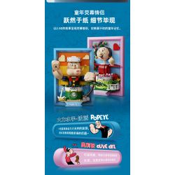 PANTASY 86404 non  BỨC TRANH BA CHIỀU CỦA POPEYE OLIVIA bộ đồ chơi xếp lắp ráp ghép mô hình Movie & Game Phim Và Trò Chơi
