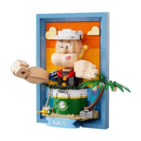 PANTASY 86403 non  TRANH BA CHIỀU POPEYE PHONG CÁCH bộ đồ chơi xếp lắp ráp ghép mô hình Movie & Game Phim Và Trò Chơi