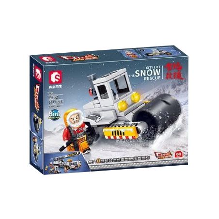 SEMBO 2753 2754 2755 2756 2757 2758 2759 2752 non  CỨU HỘ TUYẾT 8 LOẠI XE THỦY LỰC HẠNG NẶNG KẾT HỢP VỚI CON LĂN TANG TRỐNG ĐƠN VẬN CHUYỂN TÀI NGUYÊN CẦN CẨU CONTAINER MÁY CÀY ĐA CHỨC NĂNG BÁNH XÍCH TAY LỒNG PHÁ HOẠI KÉO VÀ NÂNG ĐẦM TỐC ĐỘ CAO bộ đồ chơi xếp lắp ráp ghép mô hình City CITY LIFE THE SNOW RESCUE Thành Phố 993 khối