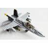 GUDI 600031A 6018 non  MÁY BAY CHIẾN ĐẤU F-18 bộ đồ chơi xếp lắp ráp ghép mô hình Military Army F18 HORNET FIGHTER Quân Sự Bộ Đội 284 khối