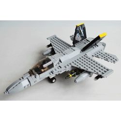 GUDI 600031A 6018 non  MÁY BAY CHIẾN ĐẤU F-18 bộ đồ chơi xếp lắp ráp ghép mô hình Military Army F18 HORNET FIGHTER Quân Sự Bộ Đội 284 khối