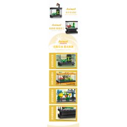 JIESTAR 59219 non  MÔ HÌNH THU NHỎ HỘP XEM RÙA bộ đồ chơi xếp lắp ráp ghép mô hình TURTLE 63 khối