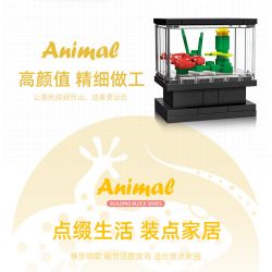 JIESTAR 59219 non  MÔ HÌNH THU NHỎ HỘP XEM RÙA bộ đồ chơi xếp lắp ráp ghép mô hình TURTLE 63 khối