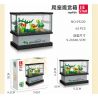 JIESTAR 59217 non  THẾ GIỚI VI MÔ BỂ CÁ bộ đồ chơi xếp lắp ráp ghép mô hình FISH TANK 34 khối