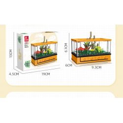 JIESTAR 59217 non  THẾ GIỚI VI MÔ BỂ CÁ bộ đồ chơi xếp lắp ráp ghép mô hình FISH TANK 34 khối
