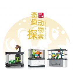 JIESTAR 59216 non  MÔ HÌNH THU NHỎ HỘP XEM THẰN LẰN bộ đồ chơi xếp lắp ráp ghép mô hình LIZARD 34 khối