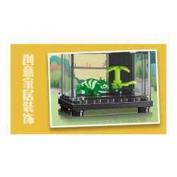 JIESTAR 59216 non  MÔ HÌNH THU NHỎ HỘP XEM THẰN LẰN bộ đồ chơi xếp lắp ráp ghép mô hình LIZARD 34 khối