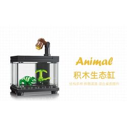 JIESTAR 59216 non  MÔ HÌNH THU NHỎ HỘP XEM THẰN LẰN bộ đồ chơi xếp lắp ráp ghép mô hình LIZARD 34 khối